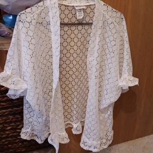 Short Sleeve Lace Cardigan